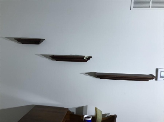 3 Wooden Wall Shelves