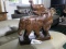 Vintage Wood Carving of Two elephants doing it