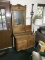 Antique Oak Dresser with Towel Bar & Mirror