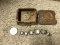Unusual Military Box, Silver Coin Bracelet Lot