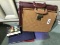 Two Attache Bags, Yearbooks, Monopoly Lot