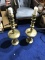 Two Large Sized Brass Candlesticks
