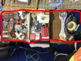 Assorted Items on Table Lot - music boxes etc