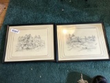 Two Alaska Themed older prints in frames