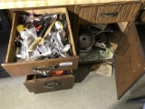 Contents of drawers and cabinet lot