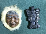 Two Alaskan or Eskimo Indian Made Items