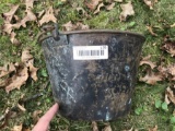 Early Brass Bucket with Mark on Bottom