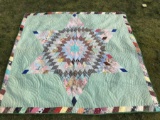 Beautiful Vintage Hand Stitched Quilt