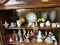 2 Shelves VIntage Glass Items PLUS Christmas