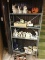 Metal Shelf and Holiday Ceramics Lot etc