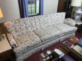 Large Vintage Floral Curved Couch by Berne