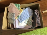 Box of Fabric Pieces/Quilt Squares