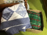 Hand Stitched Quilted Comforter, Wool blanket etc