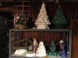 Light Up Ceramic Christmas Trees and More Lot