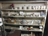 Large Shelf of Ceramic Items and More