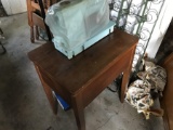 Vintage Singer Sewing Machine and Table