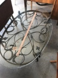 Nice Newer Glass and Metal Coffee Table