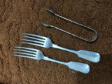 Hallmarked Forks and Tongs