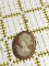 14k Gold Shell Cameo Pin Nice