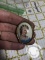 Antique Limoges Portrait Porcelain Pin