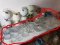 Table lot of assorted glass inc. Heisey, colored