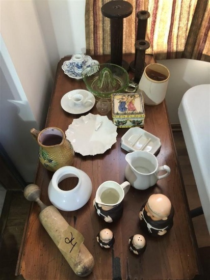 Vintage & Antique Items on Table Lot