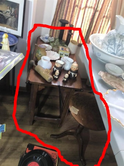 Antique Table and Candle Stand Lot