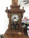 Antique Wooden Kitchen or Shelf Clock Nice