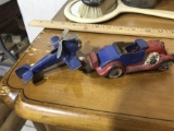 Rare Hubley Gyro Plane & Car Toys Cast Iron