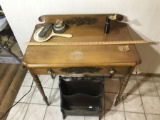 Vintage Wooden Hitchcock Style Table or Desk
