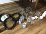 Antique Glass and Picture Frames Lot Inc. Heisey