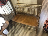 Vintage Wooden Colonial Style Bench