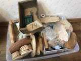 Box lot vintage craft items