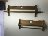 Group Lot of three vintage Wall Shelves/Hangers