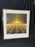 Vintage Ltd Edition Print Signed Yvaral Op Art