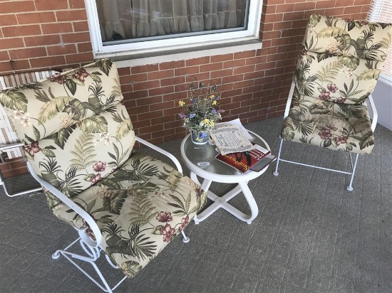 Vintage Patio Set - 2 Chairs and Table