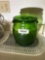 Larger Depression Glass Green Canister Store Jar