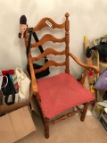 Vintage Slat Bag Chair w/Finials