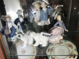 Group 6 Lladro Figures + 1 Other Brand