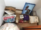 Closet Contents lot, flatware, serving items etc