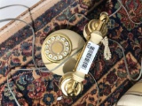 Vintage Extra Fancy Rotary Phone w/Gold Trim