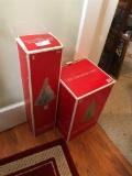 Two Christmas Trees in Boxes