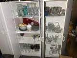 Contents of Two Cabinets Including Glass
