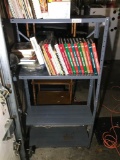 Metal Shelf with Cookbooks