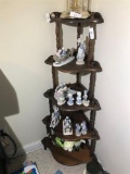 Wooden corner shelf