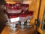 Group Lot of Ruby Flash Glass