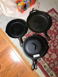 3 cast iron Pans including vintage