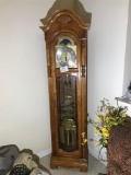 Large Fancy Howard Miller Grandfather Clock in oak