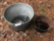 Galvanized Basin + WAPAK Cast Iron Cauldron Pot