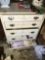 Vintage White Painted Wooden Dresser